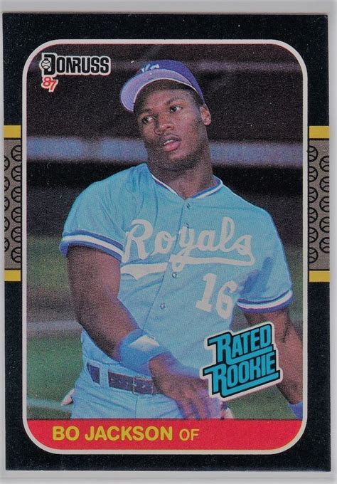 Bo Jackson Kansas City Royals Baseball Trading Cards